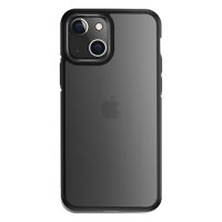 iPhone 15 Plus Case Frosted Transparent Black