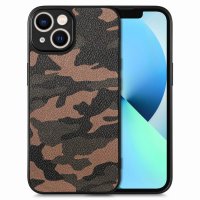 iPhone 15 Plus Case Camouflage Brown