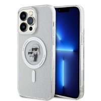 iPhone 15 Pro Max Case Karl & Choupette Glitter MagSafe Transparent