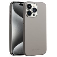 iPhone 15 Pro Max Case Artificial Leather MagSafe Grey