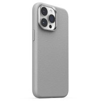 iPhone 15 Pro Case Litchi Pattern Series MagSafe Grey