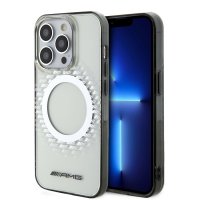 iPhone 15 Pro Case Rhombus Pattern MagSafe AMG Transparent