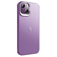 iPhone 15 Case Camera Frame Kickstand Purple