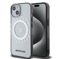 iPhone 15 Case Rhombus Pattern MagSafe AMG Transparent