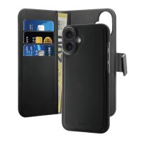 iPhone 16 Cover Wallet Detachable 2 in 1 Black