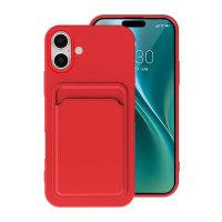 iPhone 16 Case Card Holder Red