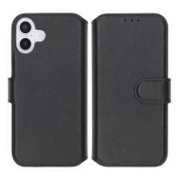 iPhone 16 Cover Genuine Leather Card Slot Black