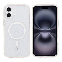 iPhone 16 Plus Case Glitter MagSafe White