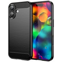 iPhone 17 Case Brushed Carbon fiber texture Black