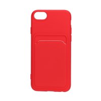 iPhone 7/8/SE Case Card Holder Red
