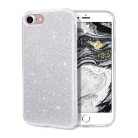 iPhone 7/8/SE Case Glitter Silver