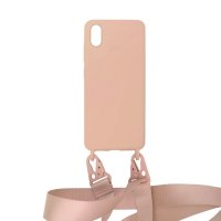 iPhone X/iPhone Xs Case with Neck Strap Pink