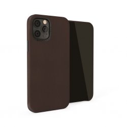 iPhone 12 Pro Max Magnetic Leather Case with Magnetic Holder Brown