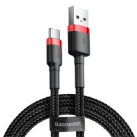 Cable Cafule Cable USB-A/USB-C 3m Red Black