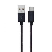 Cable Braided USB-A to USB-C 1.8m Black