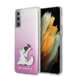 Samsung Galaxy S21 Plus Case Choupette Transparent Pink
