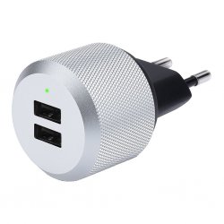 Wall Charger AluPlug 2st USB 2.4A