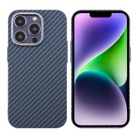 iPhone 14 Pro Case Carbon Fiber Pattern Blue
