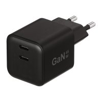Charger 45W Double USB-C GaN Black