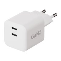 Charger 45W Double USB-C GaN White