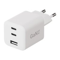 Charger 65W Triple USB-C/USB-A GaN White
