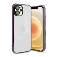iPhone 12 Case Glitter Transparent Shockproof Purple