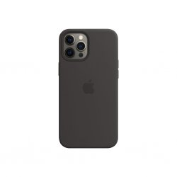 Original iPhone 12 Pro Max Case in Silicone, MagSafe, Black.