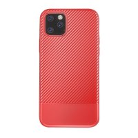 iPhone 11 Pro Max Case Carbon Fiber Pattern Red