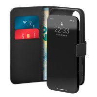 iPhone 16 Cover Wallet Stand Black