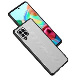 Samsung Galaxy A42 5G Case with Metal Plate Silver