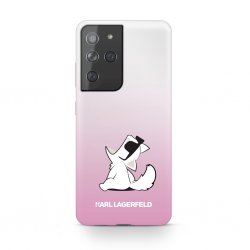 Samsung Galaxy S21 Ultra Case Choupette Transparent Pink