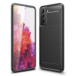Samsung Galaxy S22 Plus Case Brushed Carbon fiber texture Black