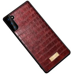 Samsung Galaxy S22 Plus Case Crocodile Pattern Coffee