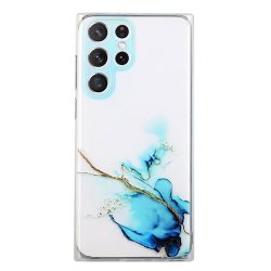 Samsung Galaxy S22 Ultra Case Marble Pattern Blue