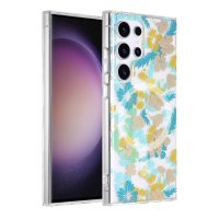 Samsung Galaxy S23 Ultra Case Floral pattern MagSafe Turqoise