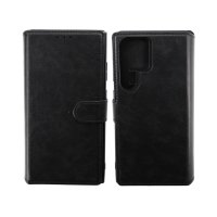 Samsung Galaxy S23 Ultra Cover Detachable Wallet Case Black
