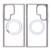 Samsung Galaxy S25 Ultra Case Rotatable Stand Grey