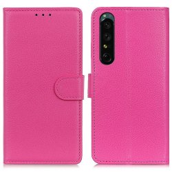 Sony Xperia 1 IV Cover Litchi Magenta