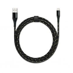 Cable USB to Lightning Kevlar 1.2m Black Gold