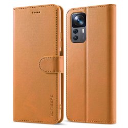 Xiaomi 12T/12T Pro Cover with Card Slot Stand Function Light brown