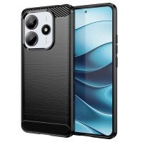 Xiaomi Redmi Note 14 5G Case Brushed Carbon fiber texture Black