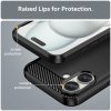 iPhone 16 Case Brushed Carbon fiber texture Black