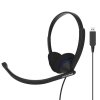 Headset CS200-USB On-Ear Mic Black
