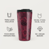 Bottle Thermos Mug with Lid and Straw Femme Fatale