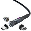 Cable 360 Pro USB-C/LIghtning/Micro-USB 1m Black