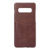 Samsung Galaxy S10 Plus Case with a Card Slot Brown