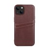 iPhone 13/iPhone 14 Case Backcover with Card Slots Brown