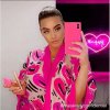 iPhone Xs Max Case Square Case Neon Pink