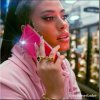 iPhone Xs Max Case Square Case Neon Pink