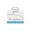 Charging Cable Micro-USB to USB-A 0.3 meter White